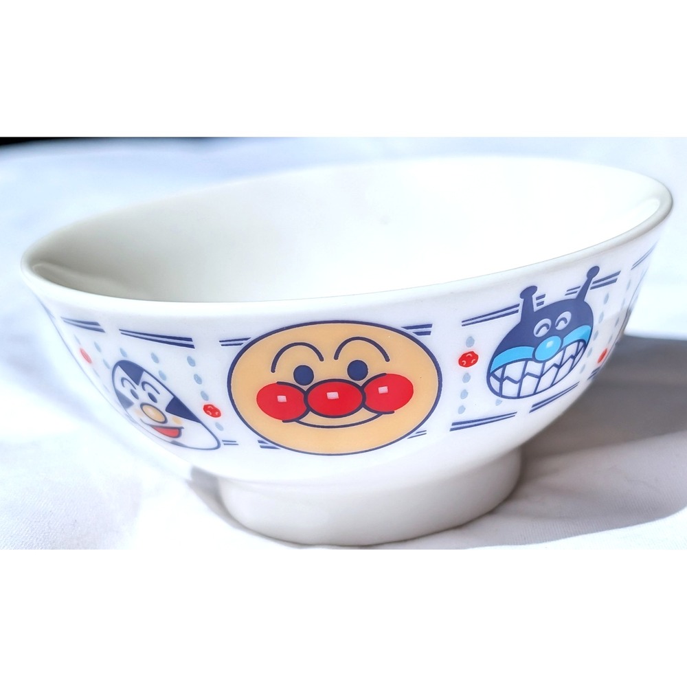 VTG 1970's Anpanman Bokurano Tomodachi Small Ceramic Bowl Kids Land Japan 4"